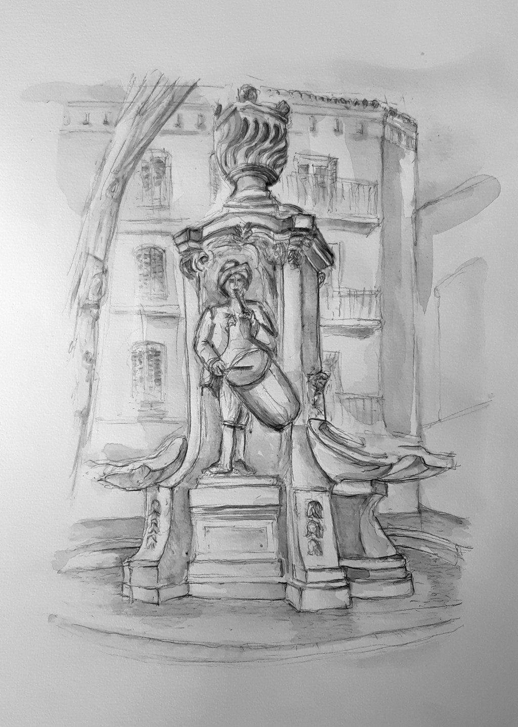 Cours Sextius fountain&nbsp;detail