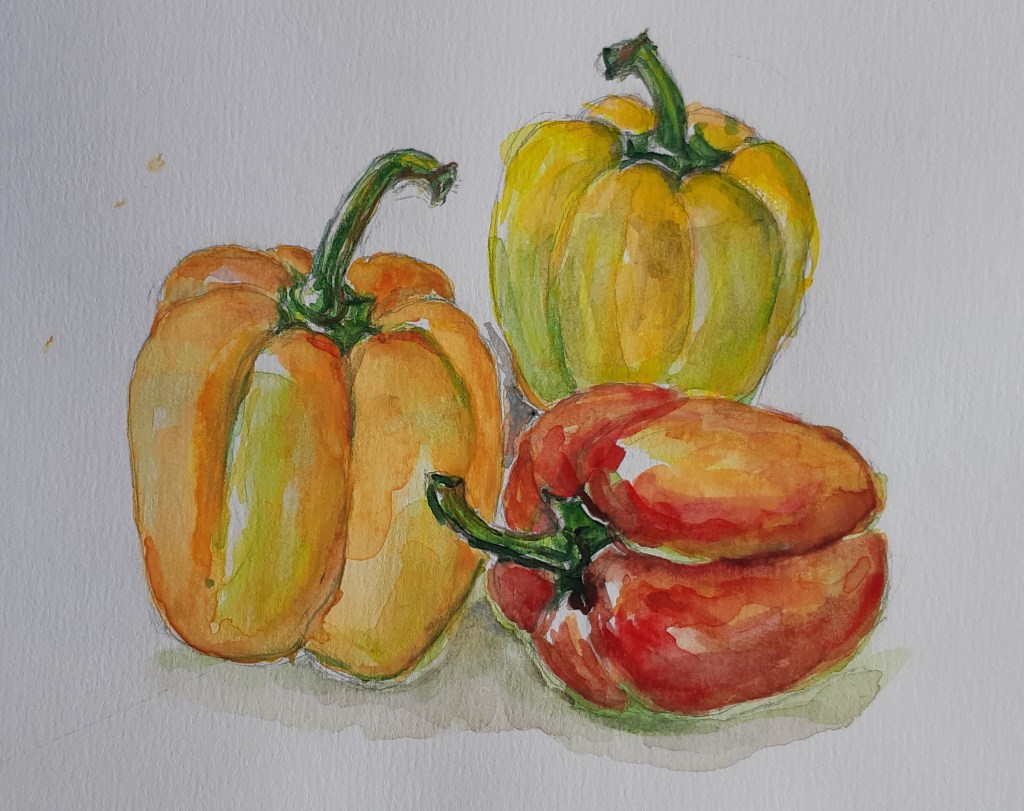 Poivron (peppers) detail&nbsp;study